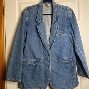 Vintage Collared Denim Jean Jacket / Blazer